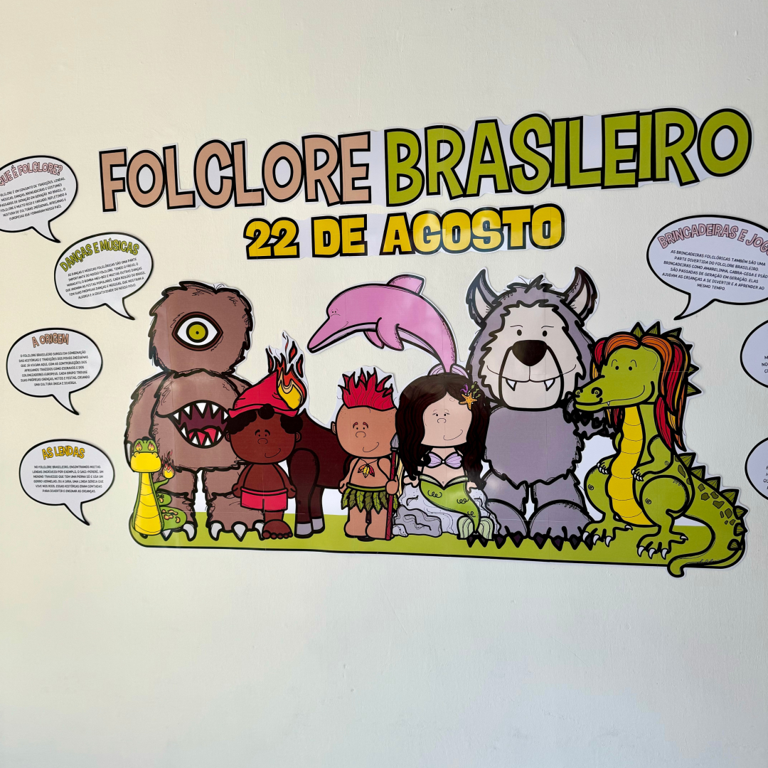Painel informativo tema Folclore Brasileiro