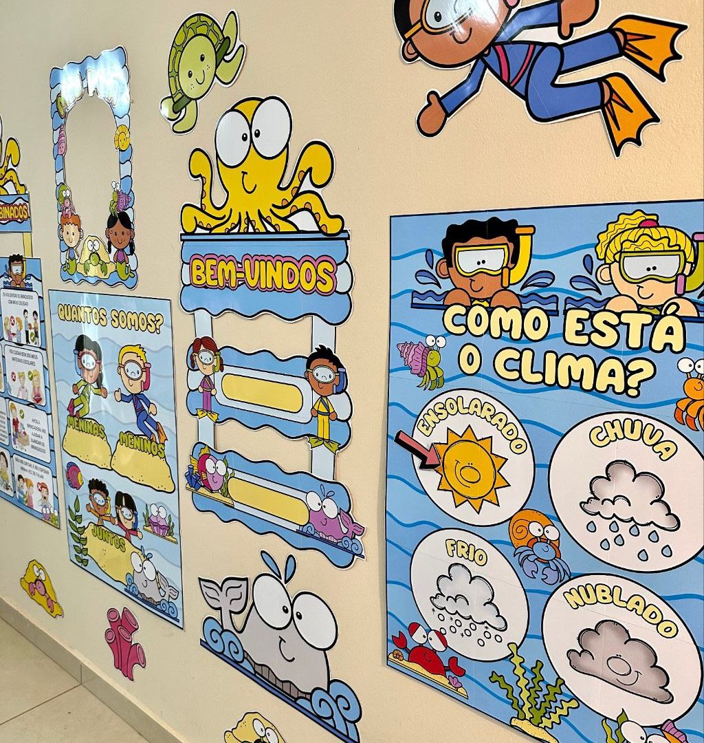 Kit Decoração e recurso salade aula tema Fundodo Mar